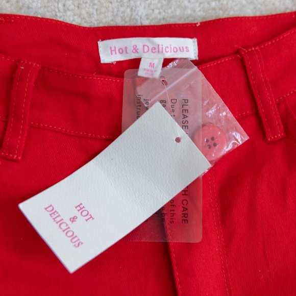 Red Flare Bell Bottom Jeans - Picture 4 of 4